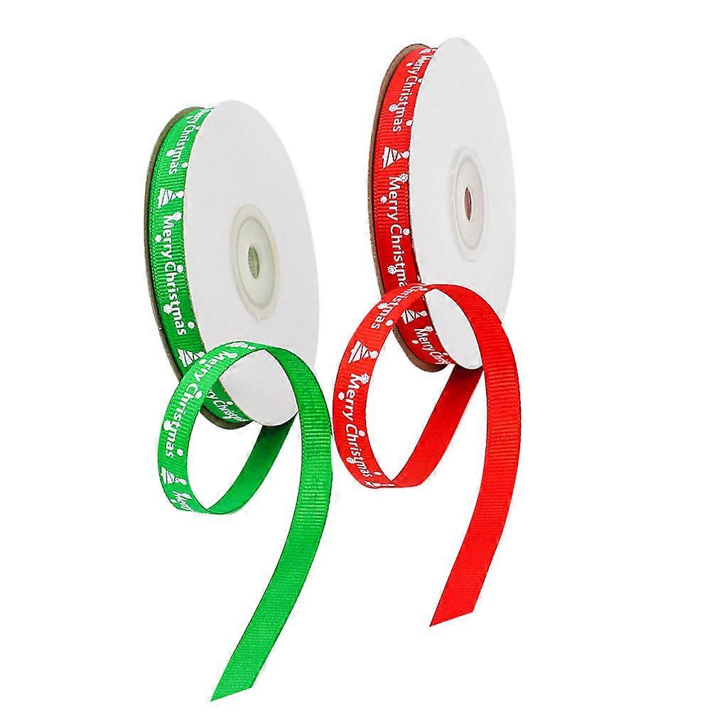 Pack Of 2Pcs Wide Red Holiday Ribbon For DIY Crafts And Present Wrapping During Festive Occasions