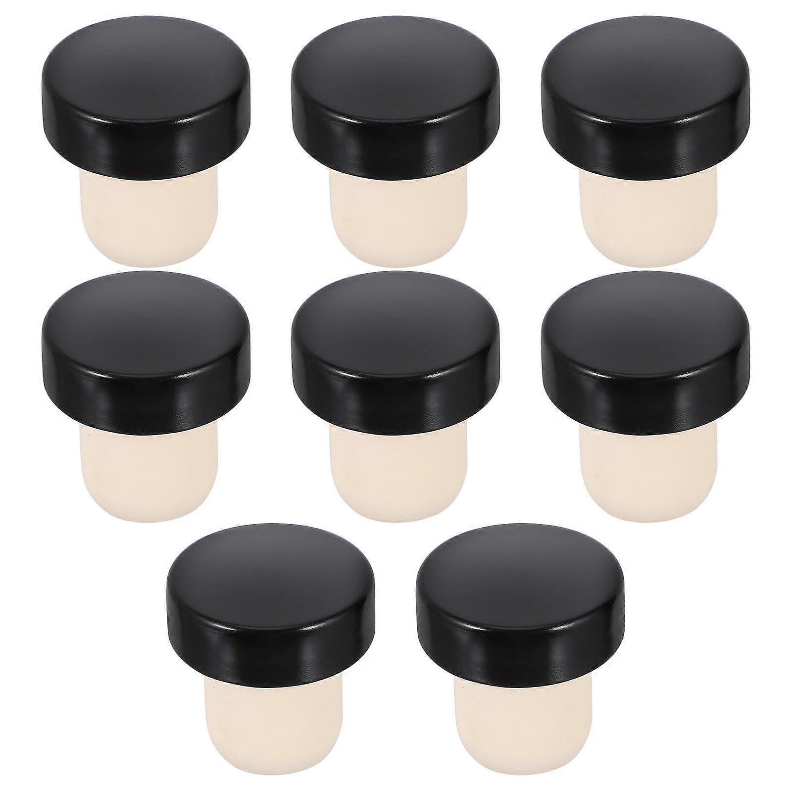T-Shaped 8Pcs Reusable Black Sealing Caps