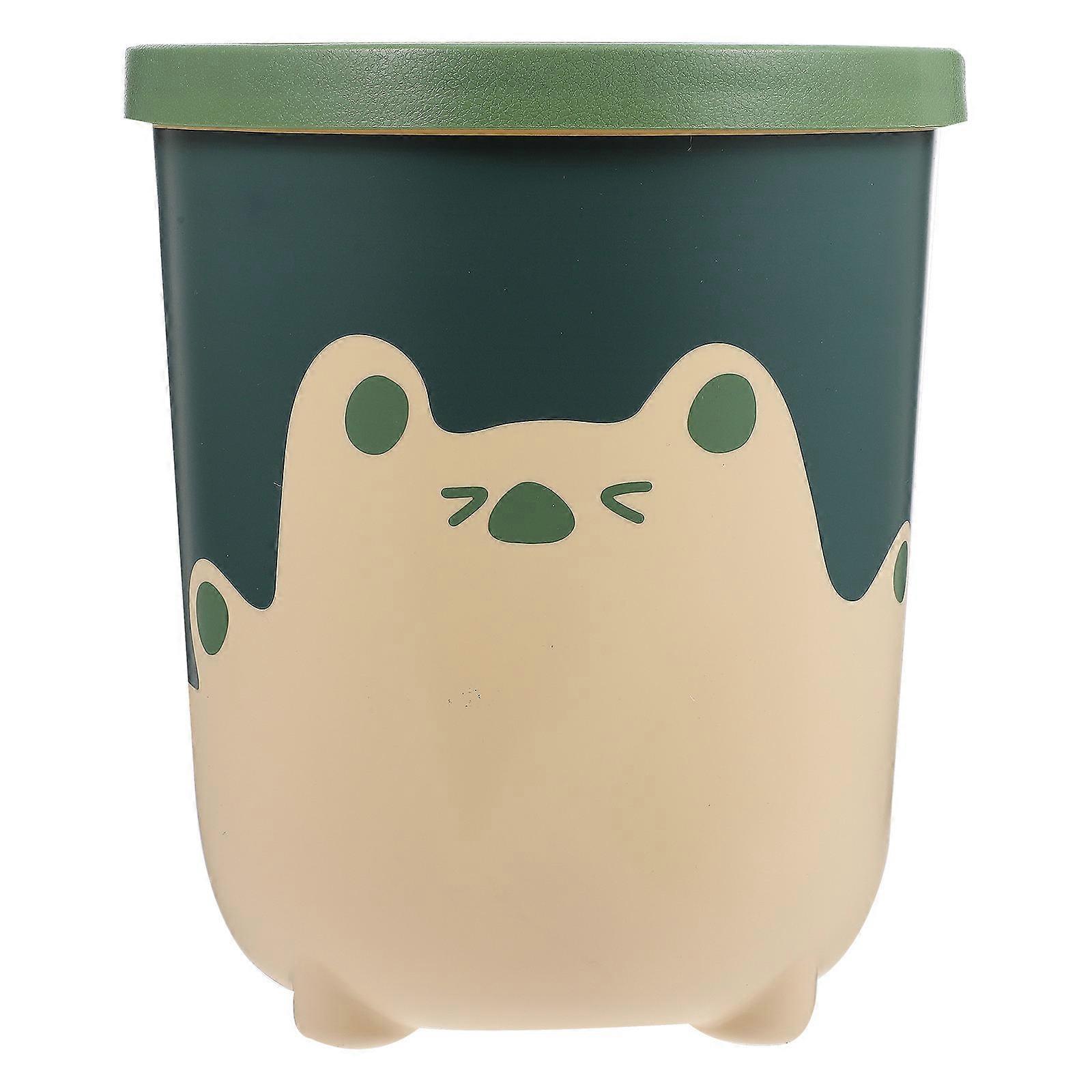 Plastic Waste Bin Ideal For Bedroom Practical Paper Trash Disposal Yellow 1Pack