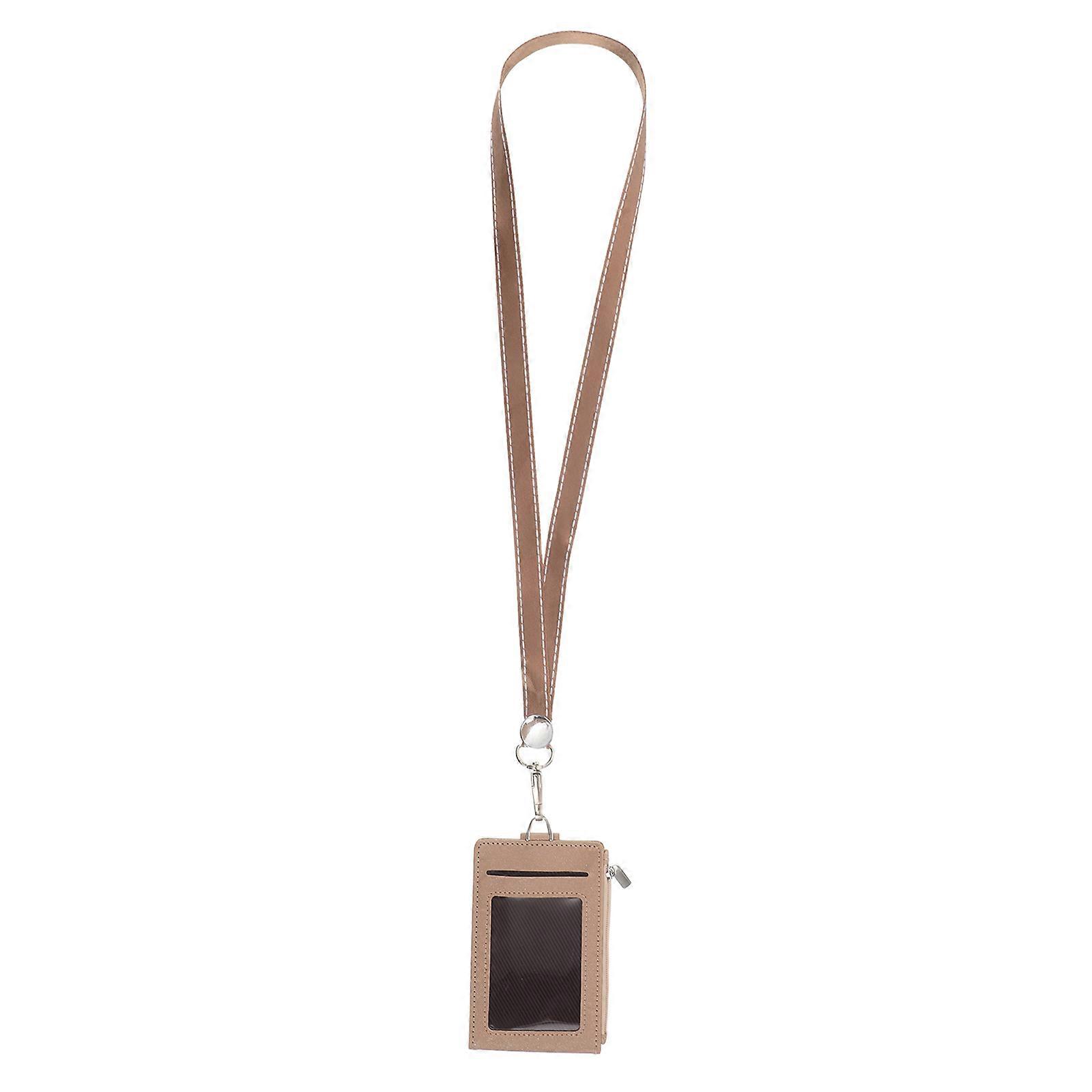 Compact ID Badge Holder Sleeve with Lanyard – Multi Purpose Card Protector for Work and School – Easy Daily Use Wallet