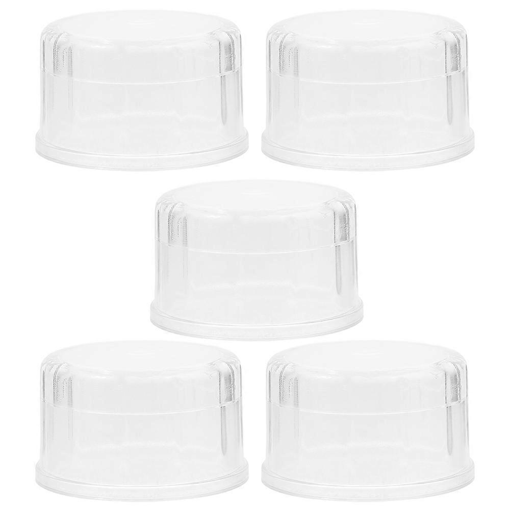 5pcs Transparent Plastic Shaker Cup Lid for Sealing Multi-Functional Anti-Splash Covers Reusable