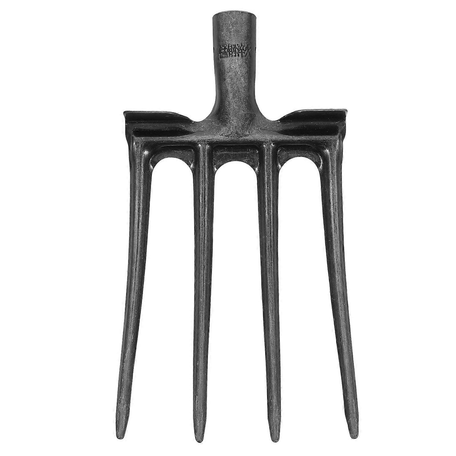 Pitch Fork Replacement Head Four-Prong Garden Fork Heavy Duty Garden Digging Tool For Soil Loosening And Ground Preparation Farming Landscaping