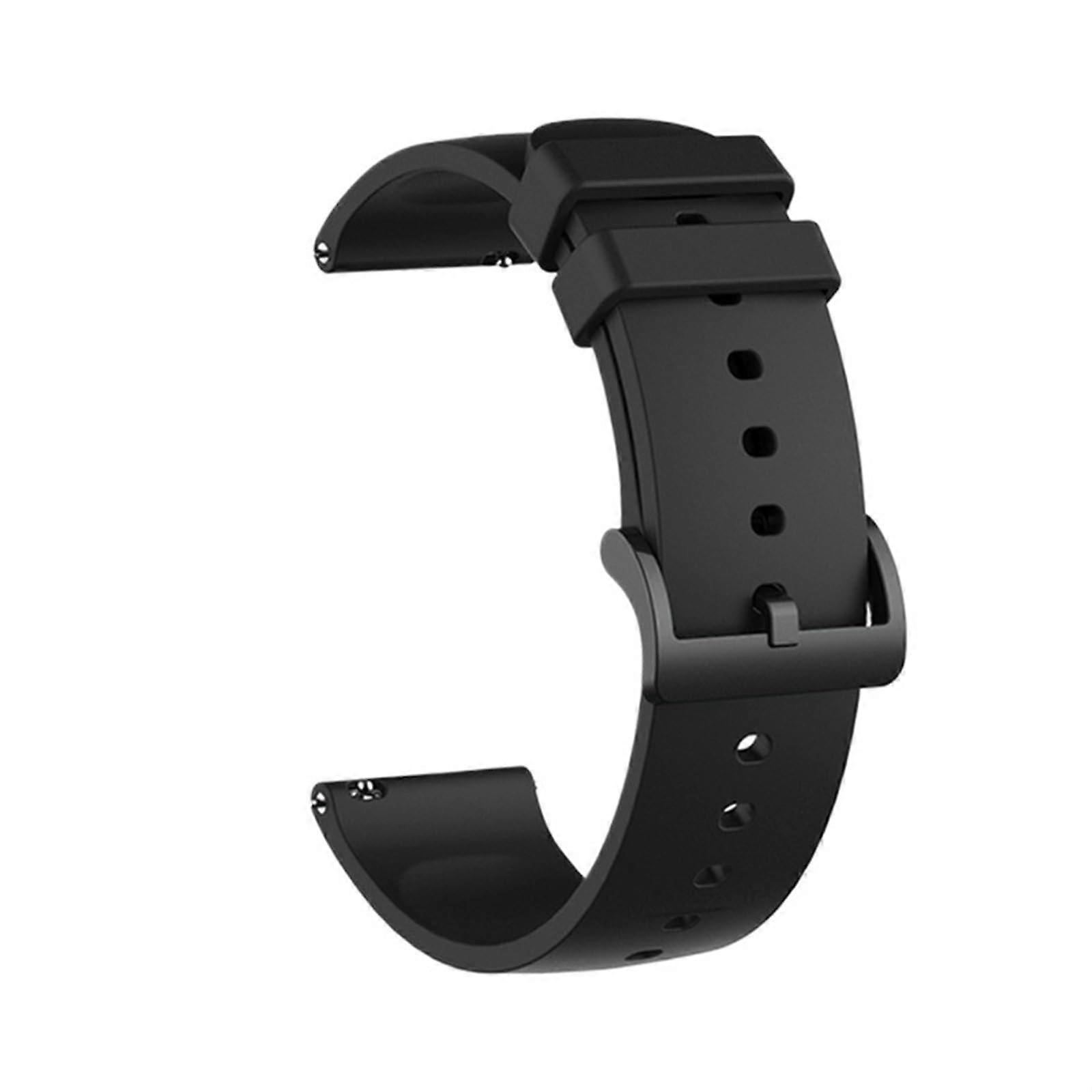 Silicone Watch Strap Quick Release 20mm Black Unisex Replacement Band