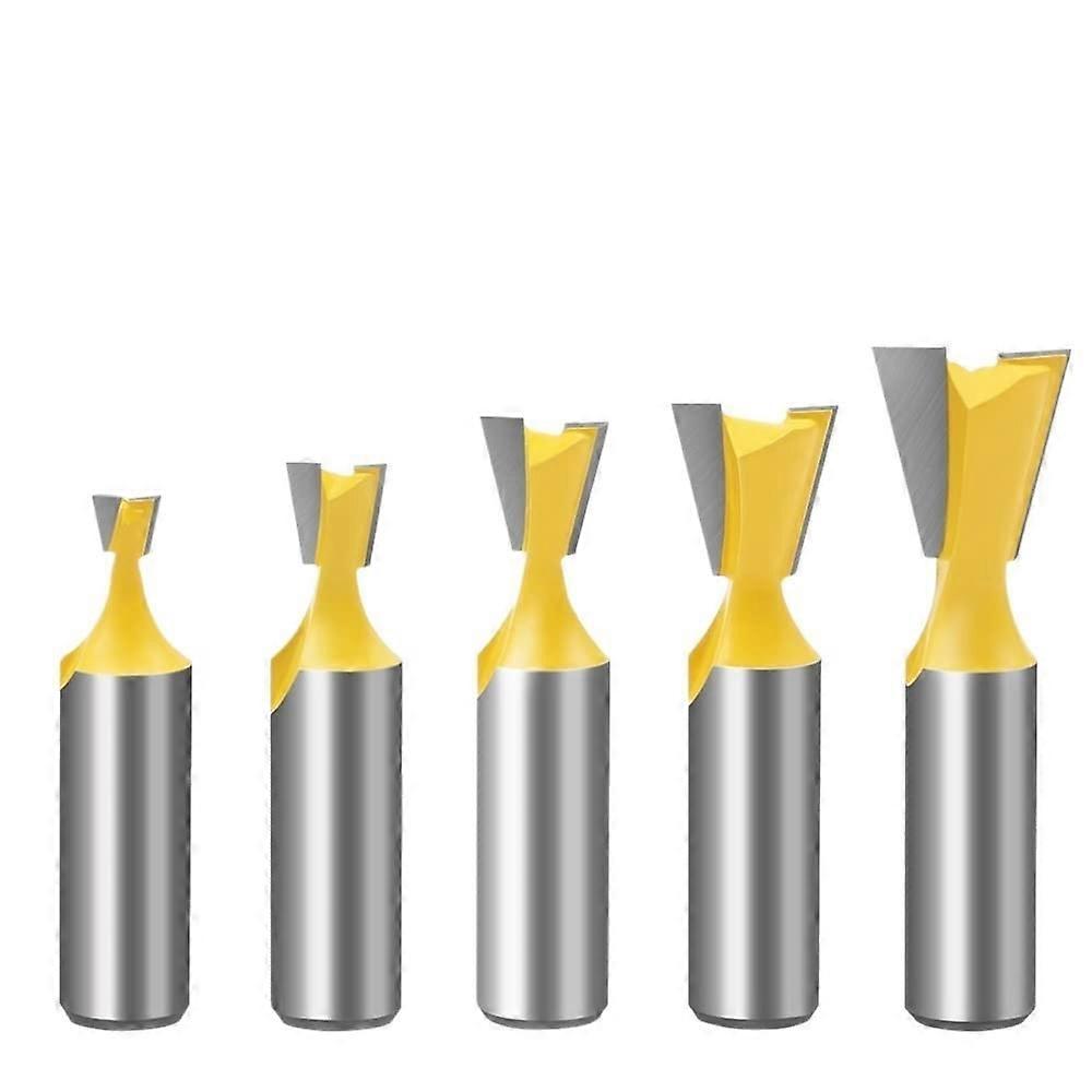 1/5 pieces 1/2 inch shank wood router bit dovetail joint router bits set milling cutter for wood woodworking tool (5pcs)