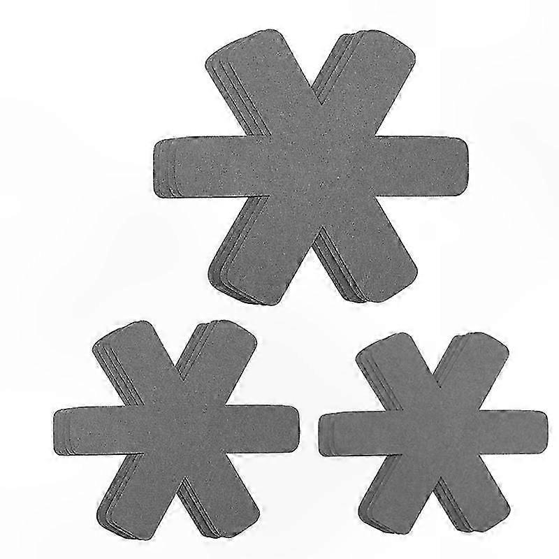 12-Pack Pan Protectors in 3 Sizes, Thick & Durable Cookware Separators, Gray