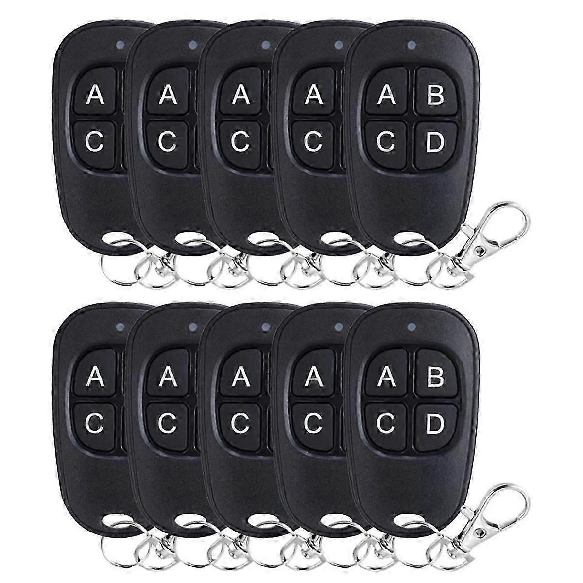 10pcs 433Mhz RF Copy Remote Control Key 433.92mhz 4CH Transmitter Duplicated Cloning Code Car Key F