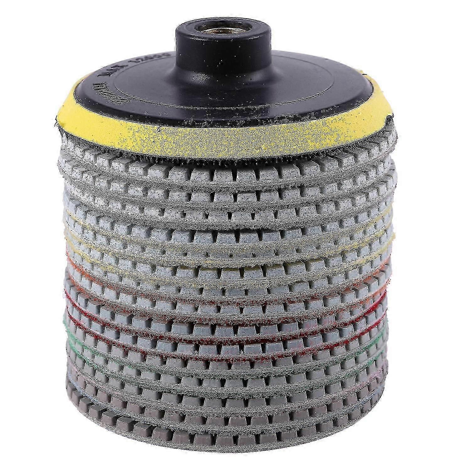 Kit de Almofadas de Polimento de Diamante 16pcs, 4 Polegadas Úmido/Seco para Granito, Pedra, Concreto, Polimento de Mármore