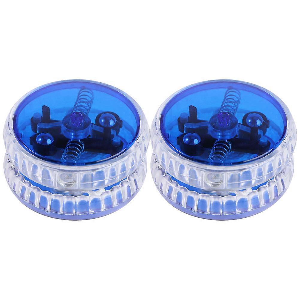 Blue LED Light Yoyos for School Plastic Enhancing Hands-on Ability 2Pcs