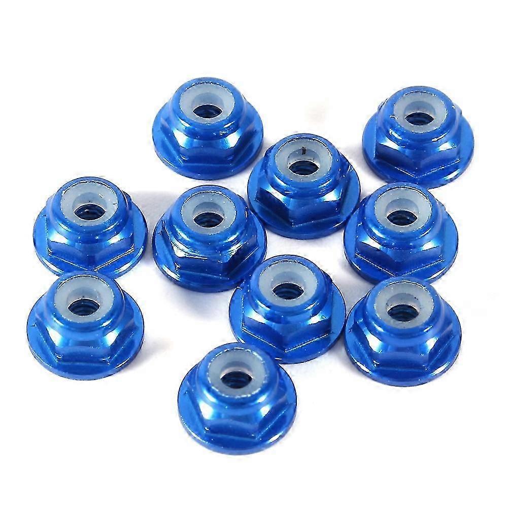 10Pcs M2 Nylon Insert SelfLock Aluminum Nuts Hex Lock Nut Royal Blue