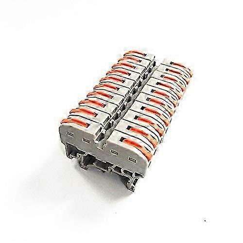 10PCS Quick Connect Rail Type Terminal Block Press Type Connector Instead of UK2.5B Terminal Block with Connecting Bar, Marker Bar, Screws