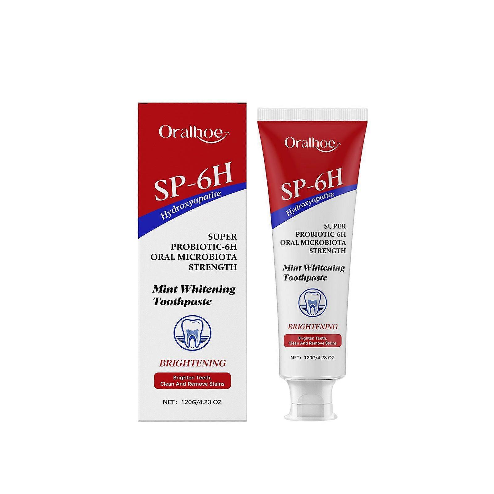SP-6 Hydroxyapatite Toothpaste,SP-6 Probiotic Whitening Toothpaste,6 Probiotics+Hydroxyapatite Formula for Teeth Whitening,Strengthening and Enamel Pr