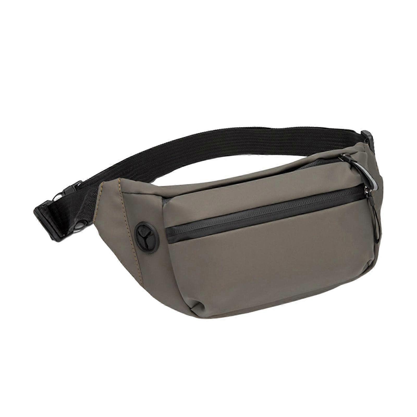 Shoulder Bag Adjustable With Zipper Pocket - Lightweight Waist Pack, Compact Shoulder Backpack For Running Outdoor Brown