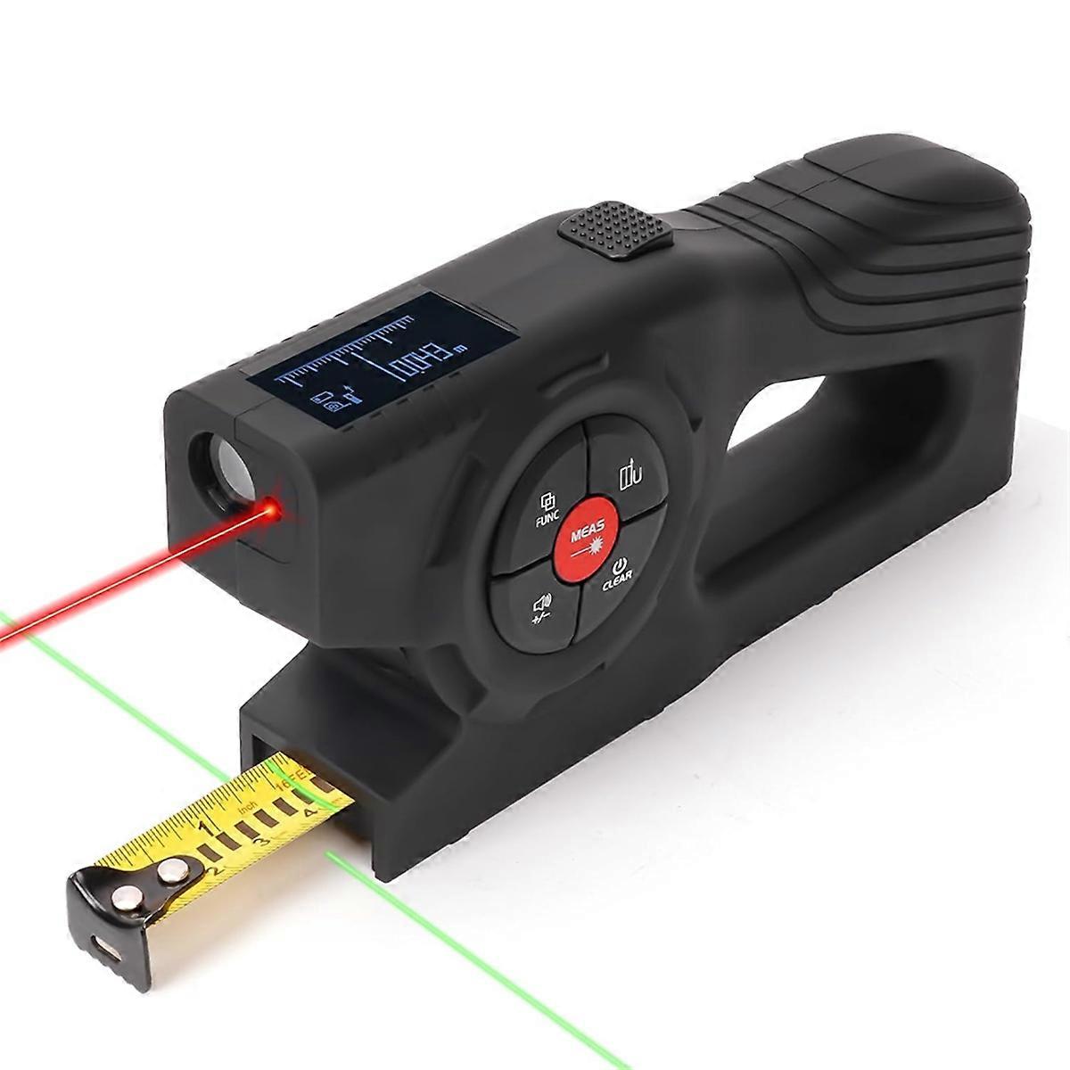 393Ft Digital Tape Measure with Laser - with Tape Measure 16Ft OLED Display M/in/Ft Unit Switch Area