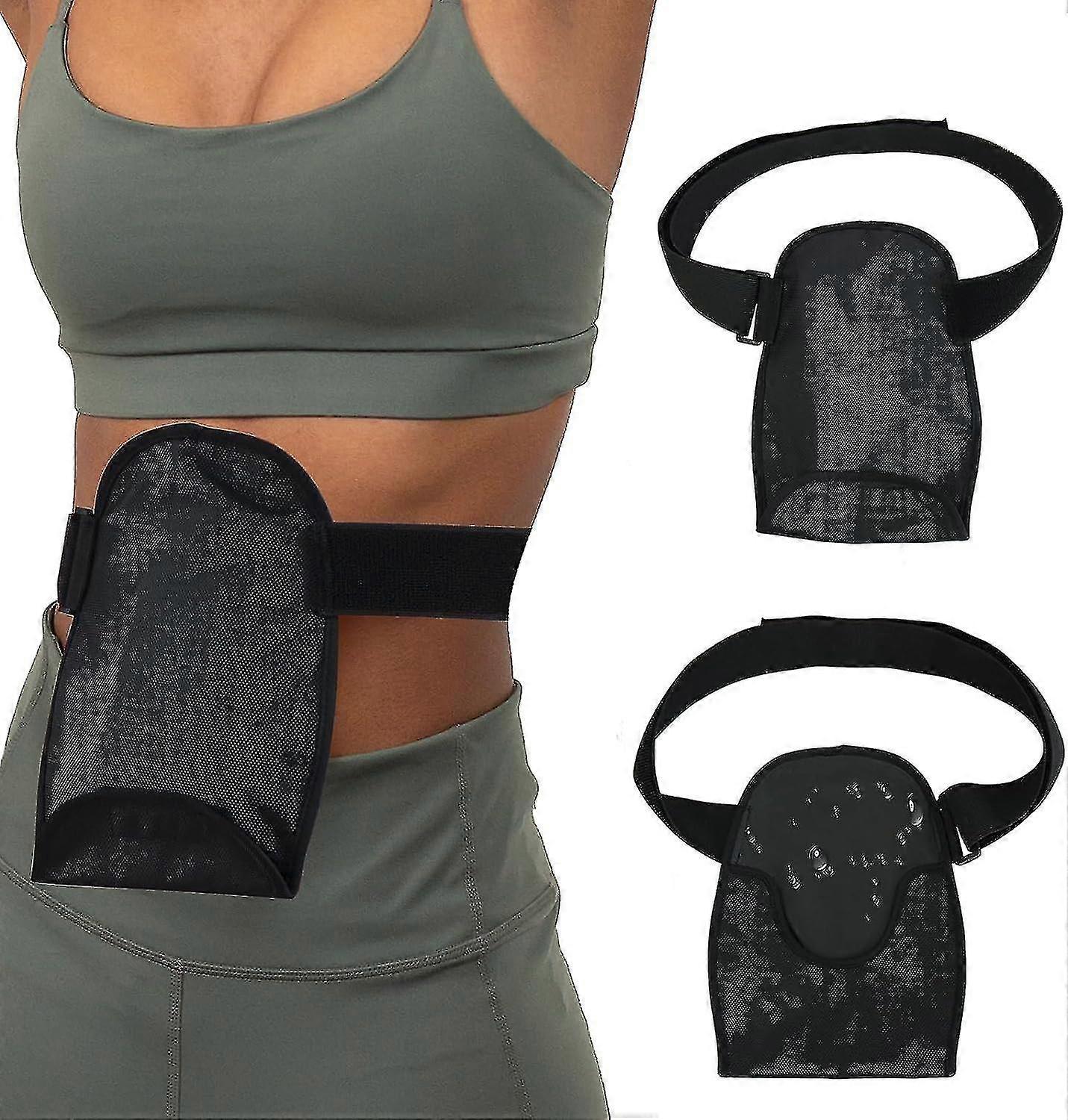 Housses de sac de stomie - imperméables et réglables pour l’iléostomie ou la stomie, housse universelle de poche de stomie avec bande de fixation élastique