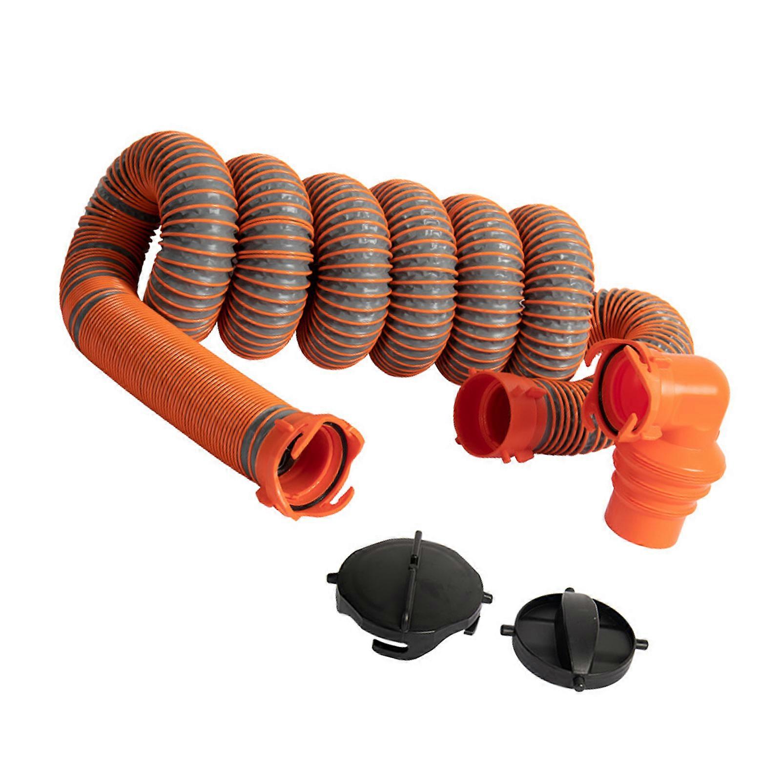 RVs Drainage System Kit Easy Assembly Wear Resistant Construction Telescopic Sewage Pipe For Frequent Travel Multicolor