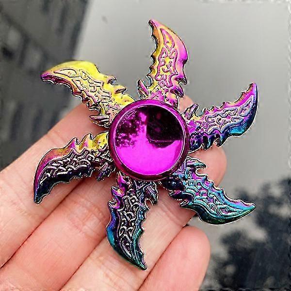 Metallic Colorful Alloy Fingertip Gyro Finger Rotation Useful Tool for Pressure Reduction Colorful King Blade 125
