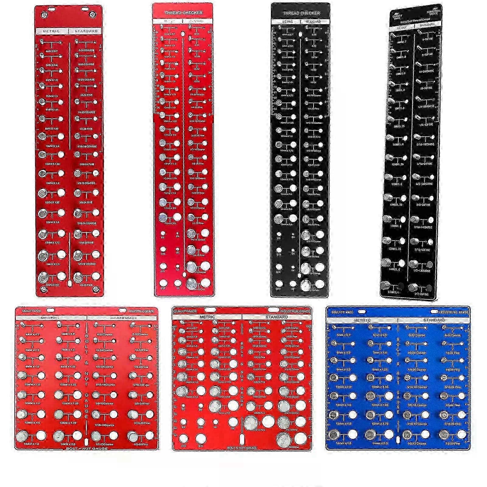 28/34 Nut and Bolt Thread Checker Bolt Size and Thread Gauge Bolt a...