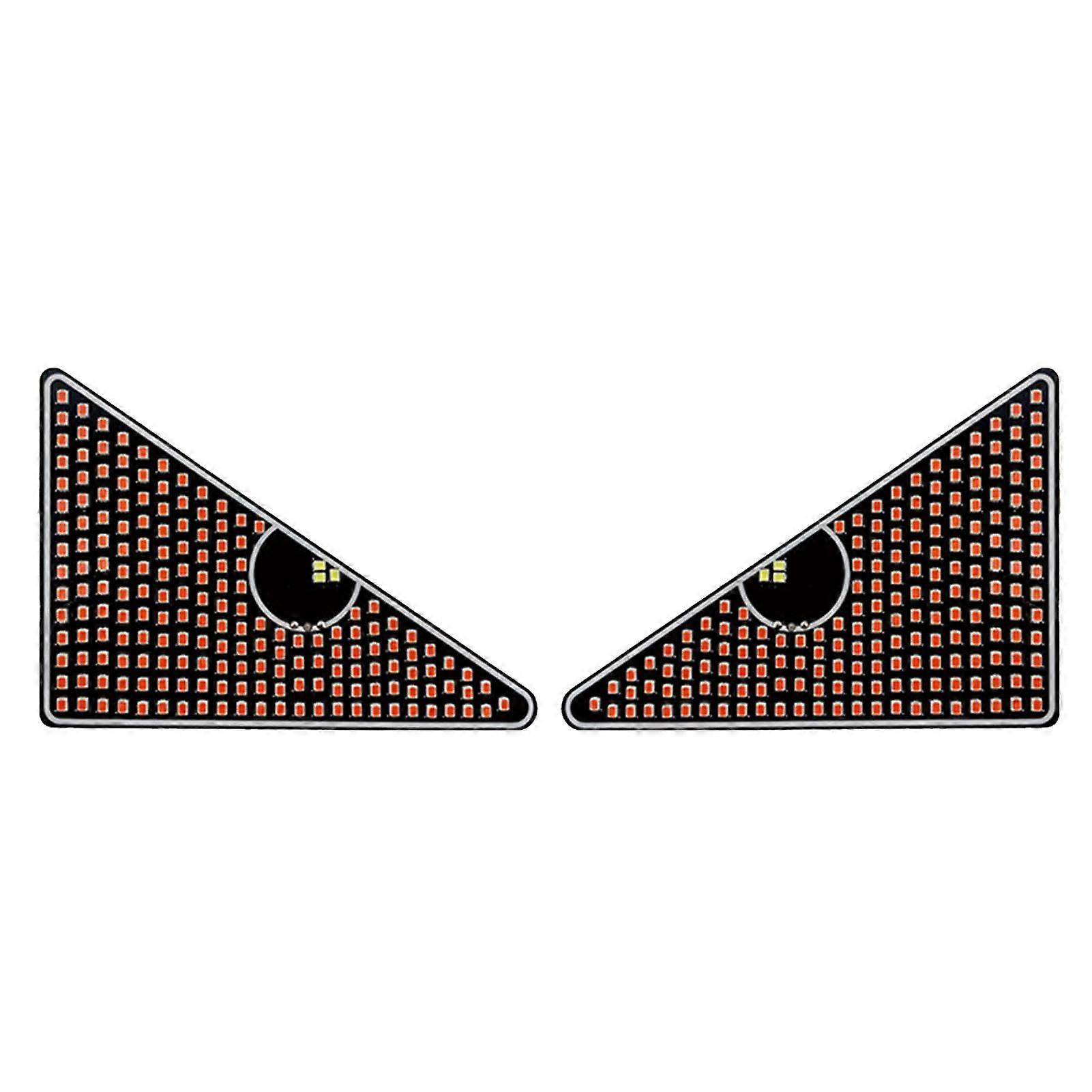 Car Triangle Eye Light RearCollision Lights Interactive Rearview Mirror Lights Car Back Lights Back Window Blue