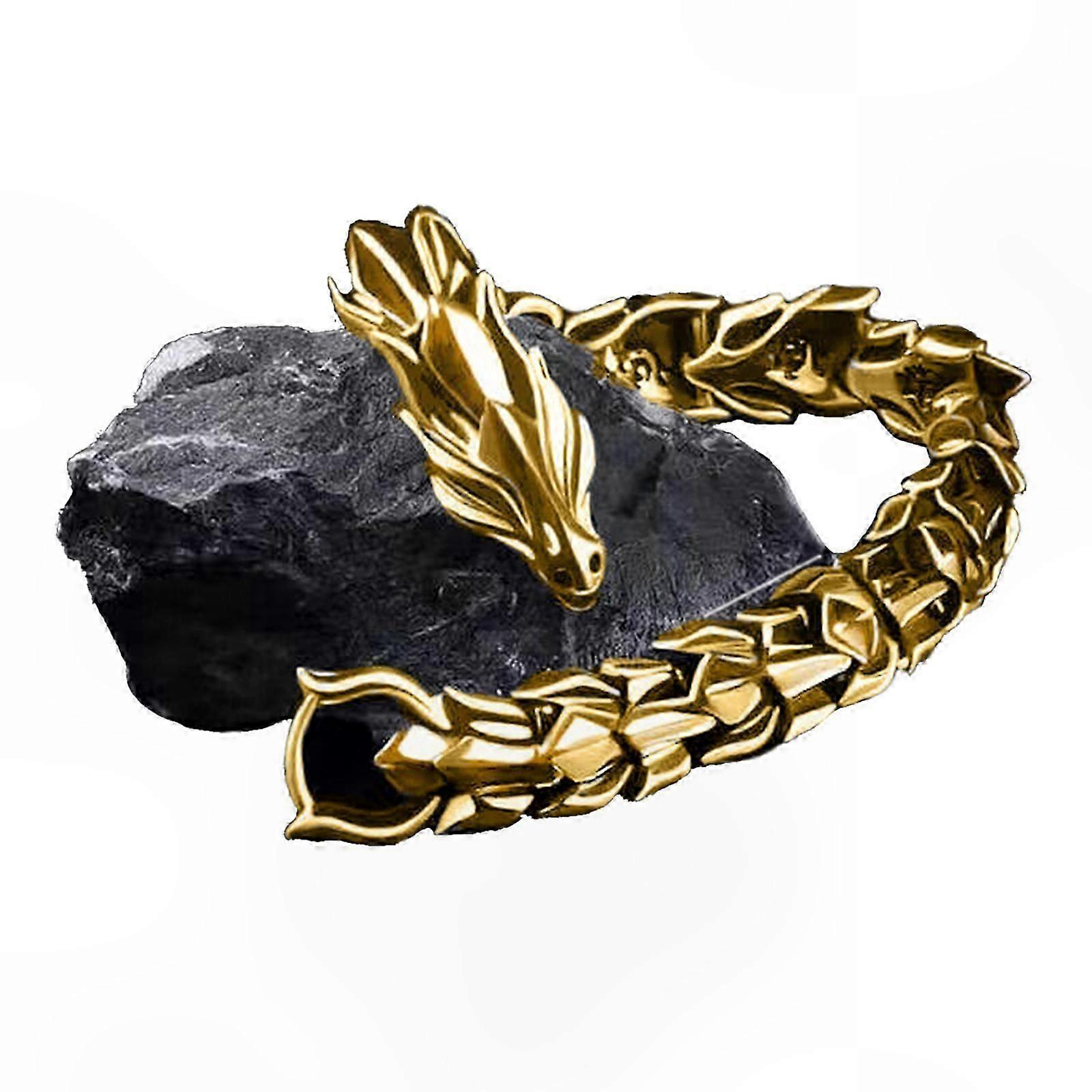 Bold Curb Chain Bracelet Heavy Dragon Scale Link Bangle for Men Cool Jewelry Ornament Ideal for Gifting