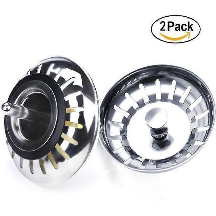 Sink filters - Stainless steel - Set of 2 - Diameter 80mm - Thickness 0.5mm - Silver