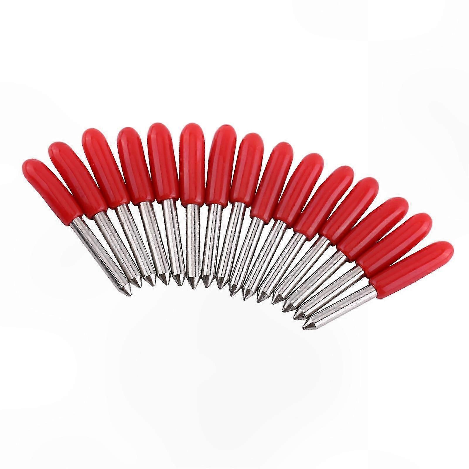 Replacement Cutting Blades for Vinyl Plotters - 15 Pack with Red Cap Compatibility