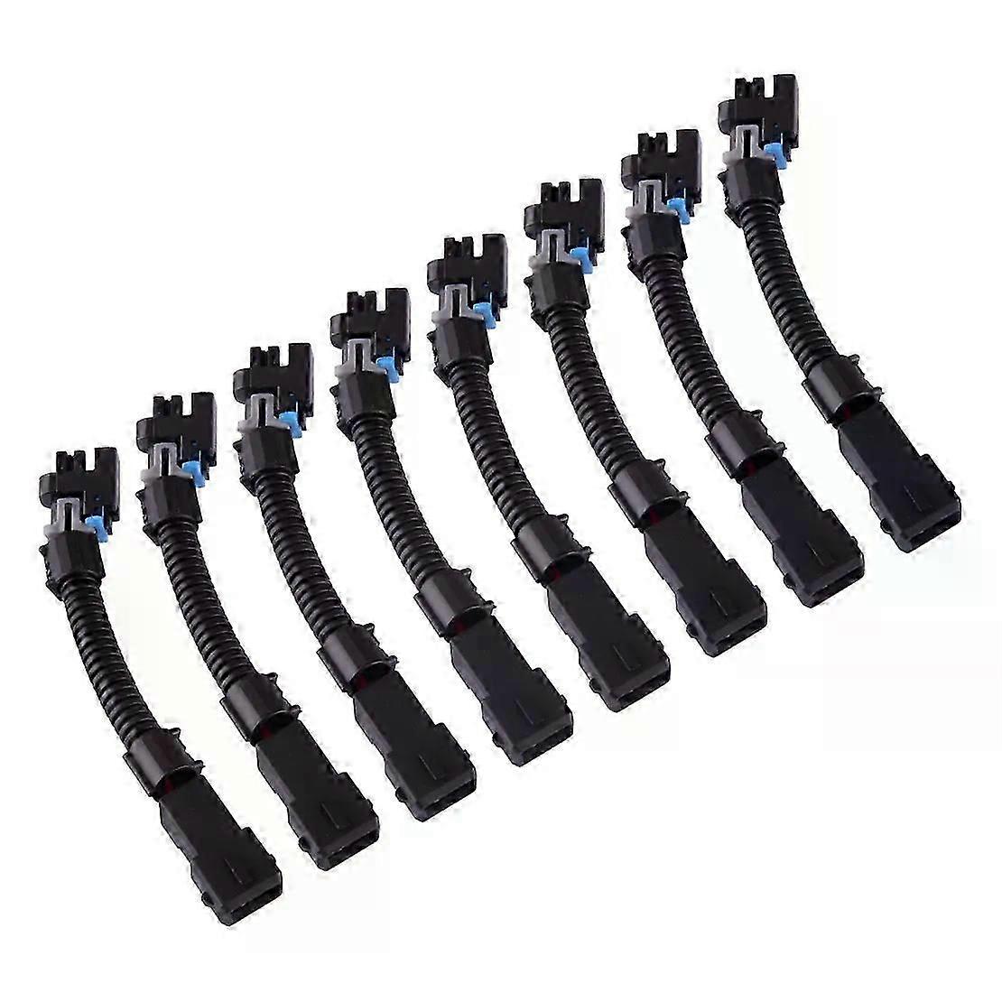 8Pcs Black Fuel Injector Connector Adapter Plastic Suitable for EV1 to EV6/EV14 USCAR LS1 LS2 LS3 LT1
