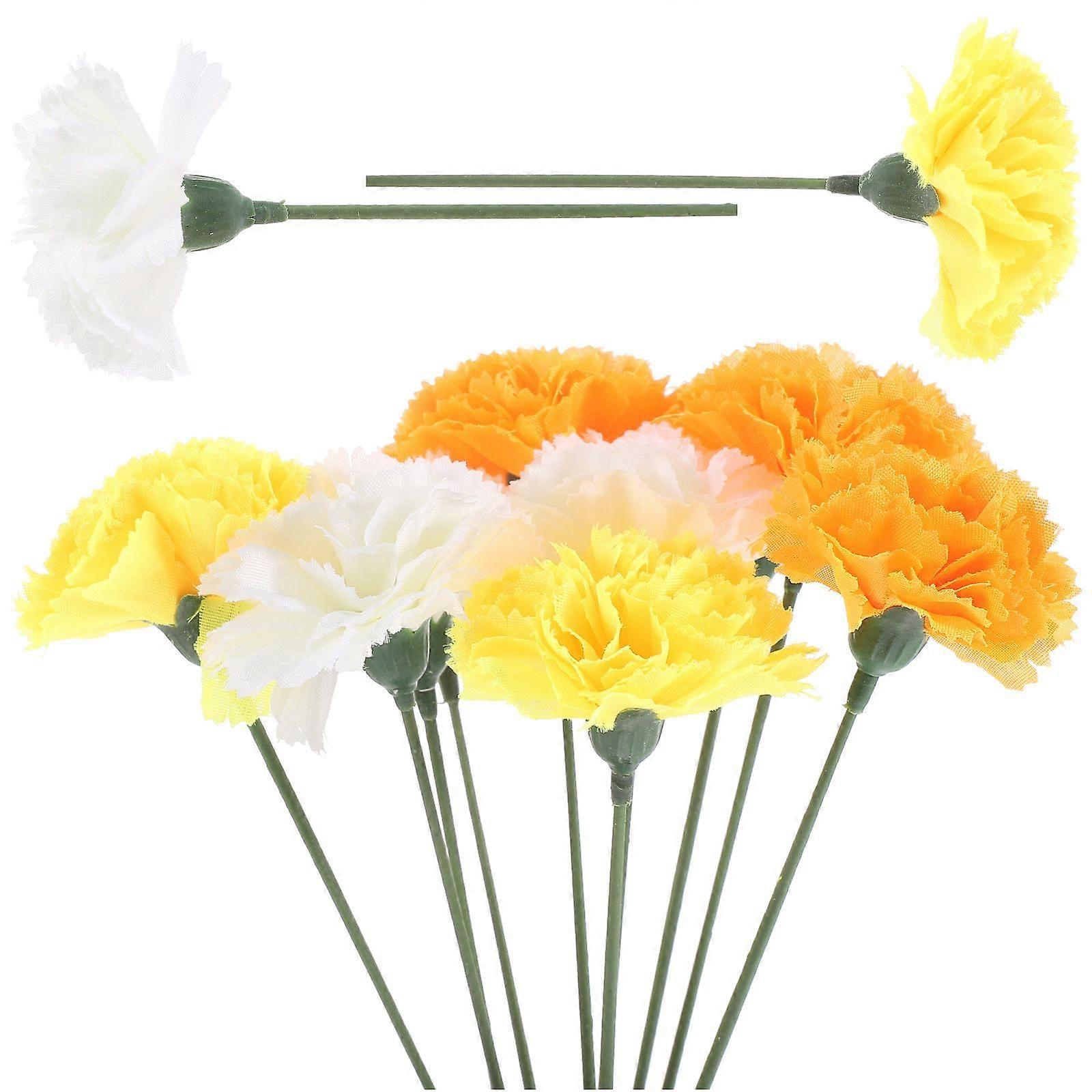 1 Set Simulation Flower Artificial Flower Artificial Marigold Flowers With Stems And Iron Wire