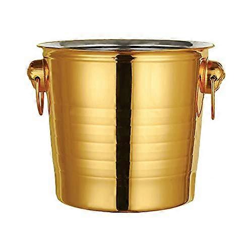 Ice Bucket Stainless Steel With Lid And Ice Tongs, Dual Handles, Champagne And Wine Cooler, Barware