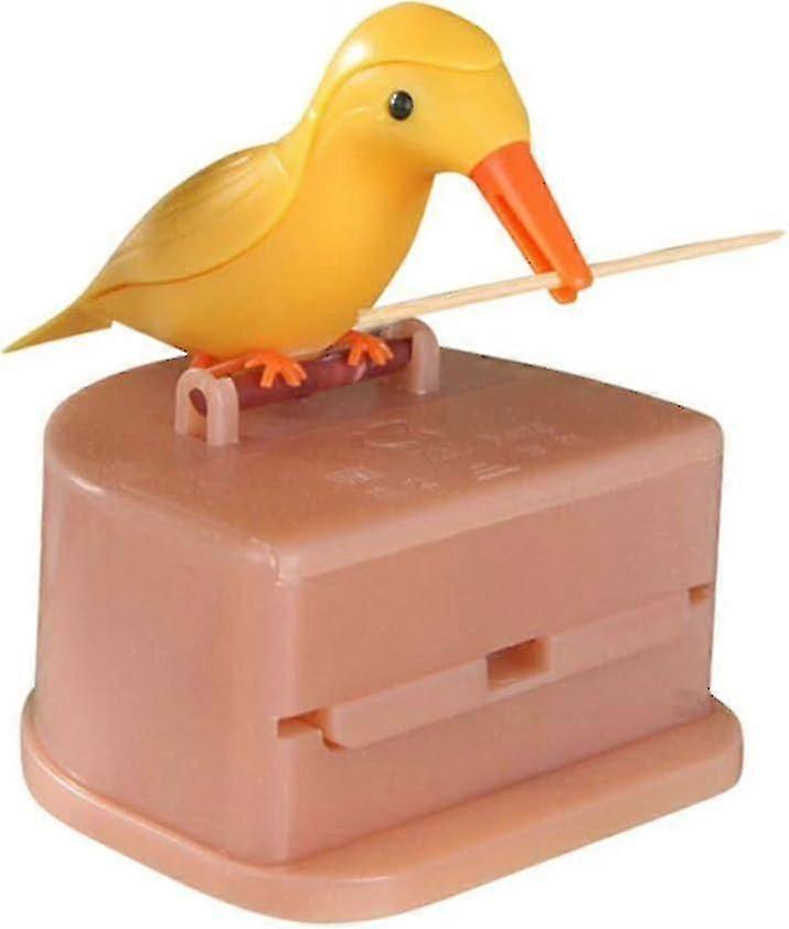 (Yellow) A cute bird-shaped toothpick dispenser. Clean your teeth.