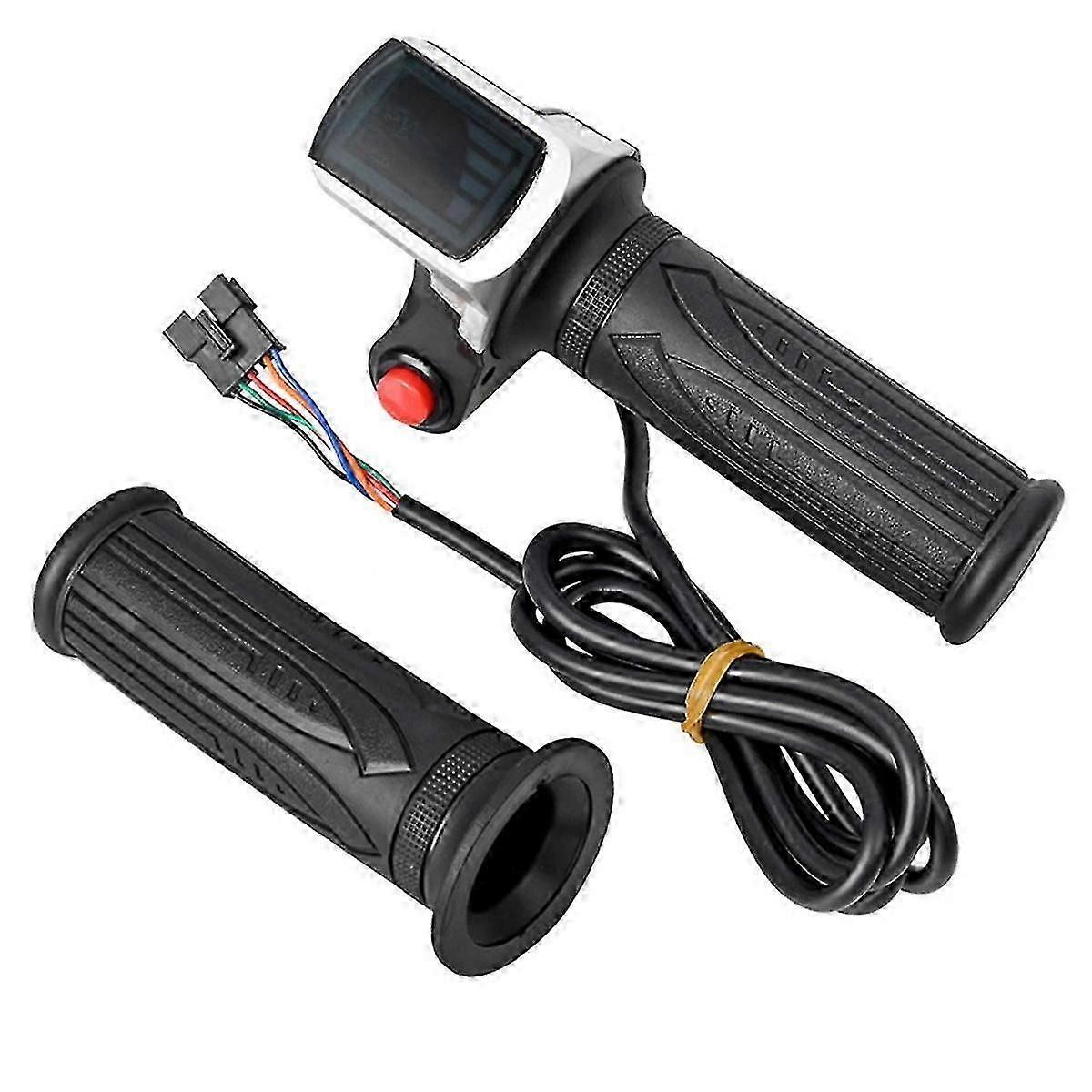 Twist throttle for electric bike with LCD screen