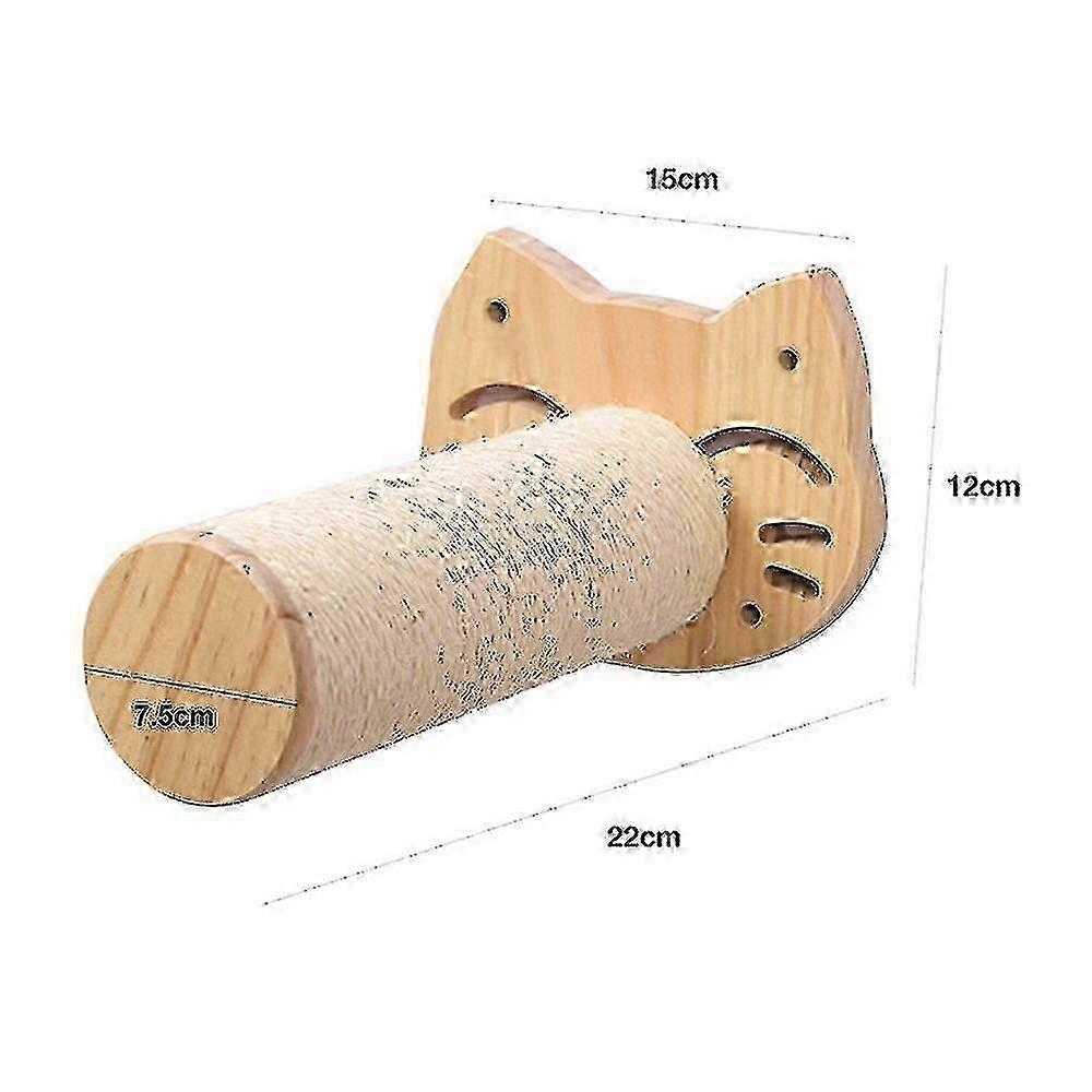 Cat Climbing Shelf Wall Moted Four Step Stairway With Sisal Scratching Post For Cats Tree Perch Platform Jumping Furniture