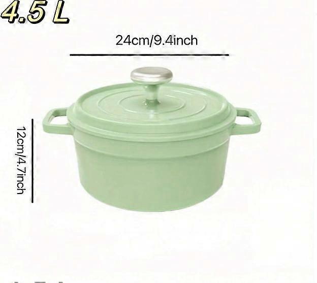 Lightweight 5Qt Dutch Oven with Lid, Nonstick Aluminum Cookware Set, 10 in 1 Enamel Pot for Sourdough Bread Baking, Oven/Dishwasher Safe