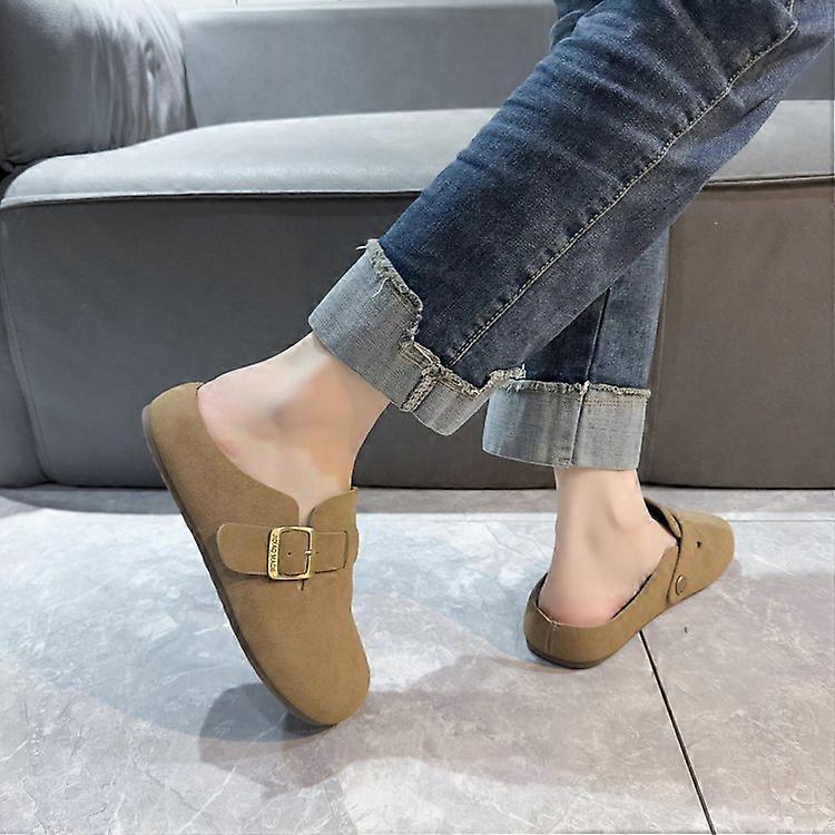 Birkenstock tofflor för kvinnor 2025 gravida kvinnor bär slip-on mjuk sula lös halvslip Birkenstock skor