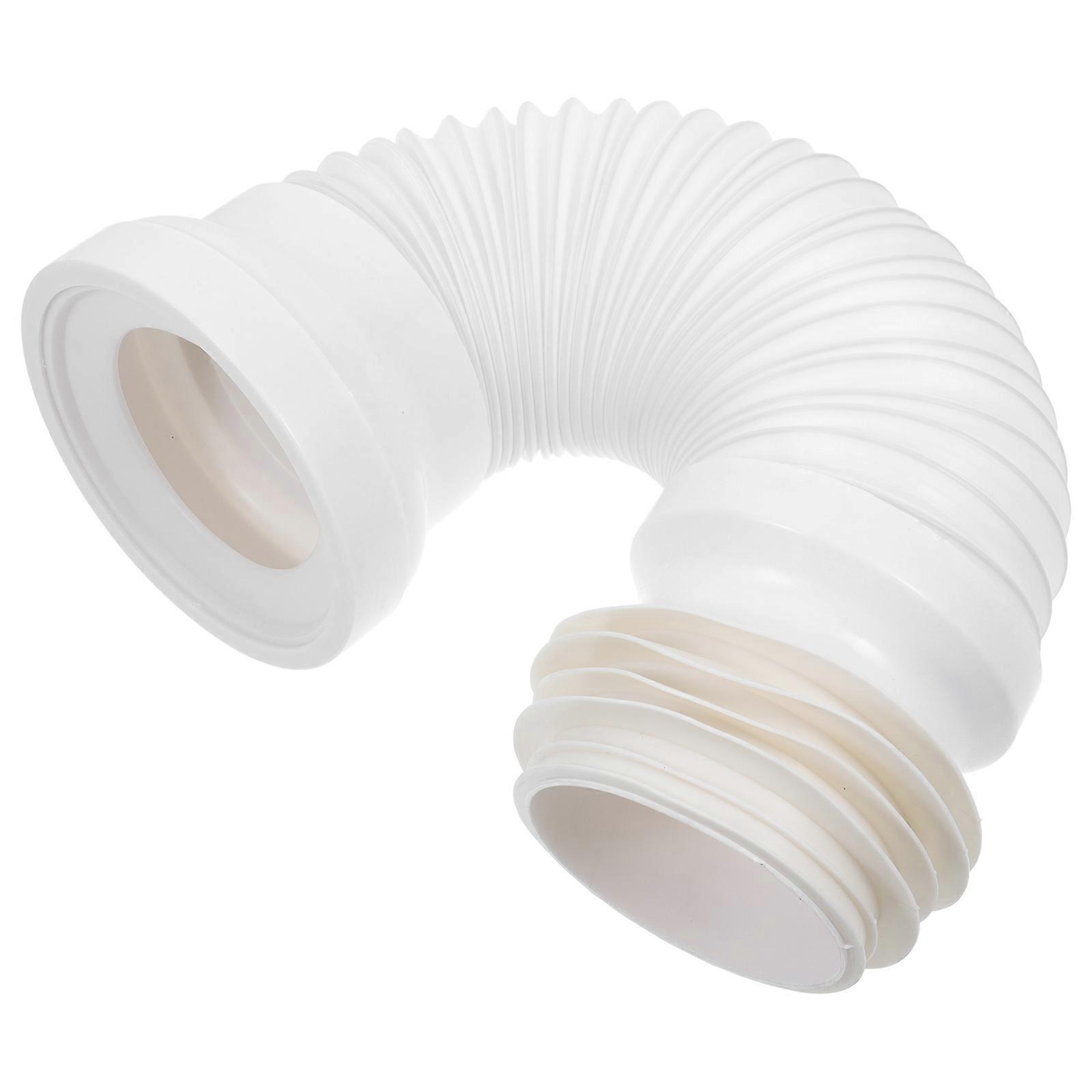 Extendable Toilet Pipe Flexible Connector for Drainage Function 4Pcs White