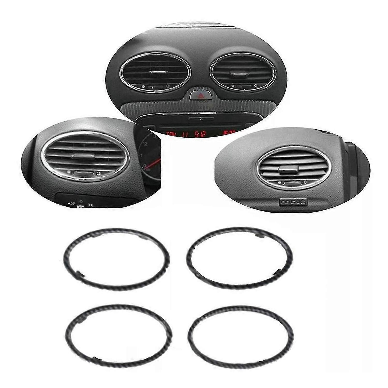 4Pcs Car Dashboard Air Conditioner Air Vent Frame for Ford Focus,A