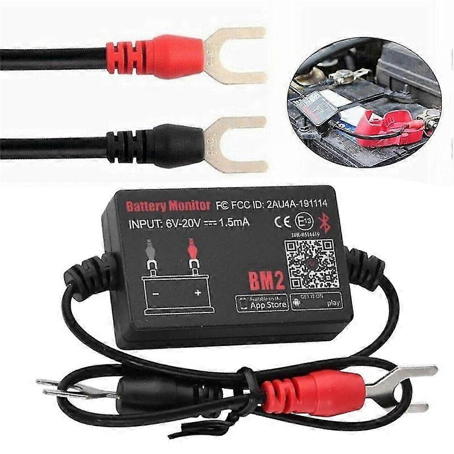 BM2 Battery Monitor Tester 12V Battery Monitor Bluetooth 4.0 Car Battery Analyzer Charging Cranking