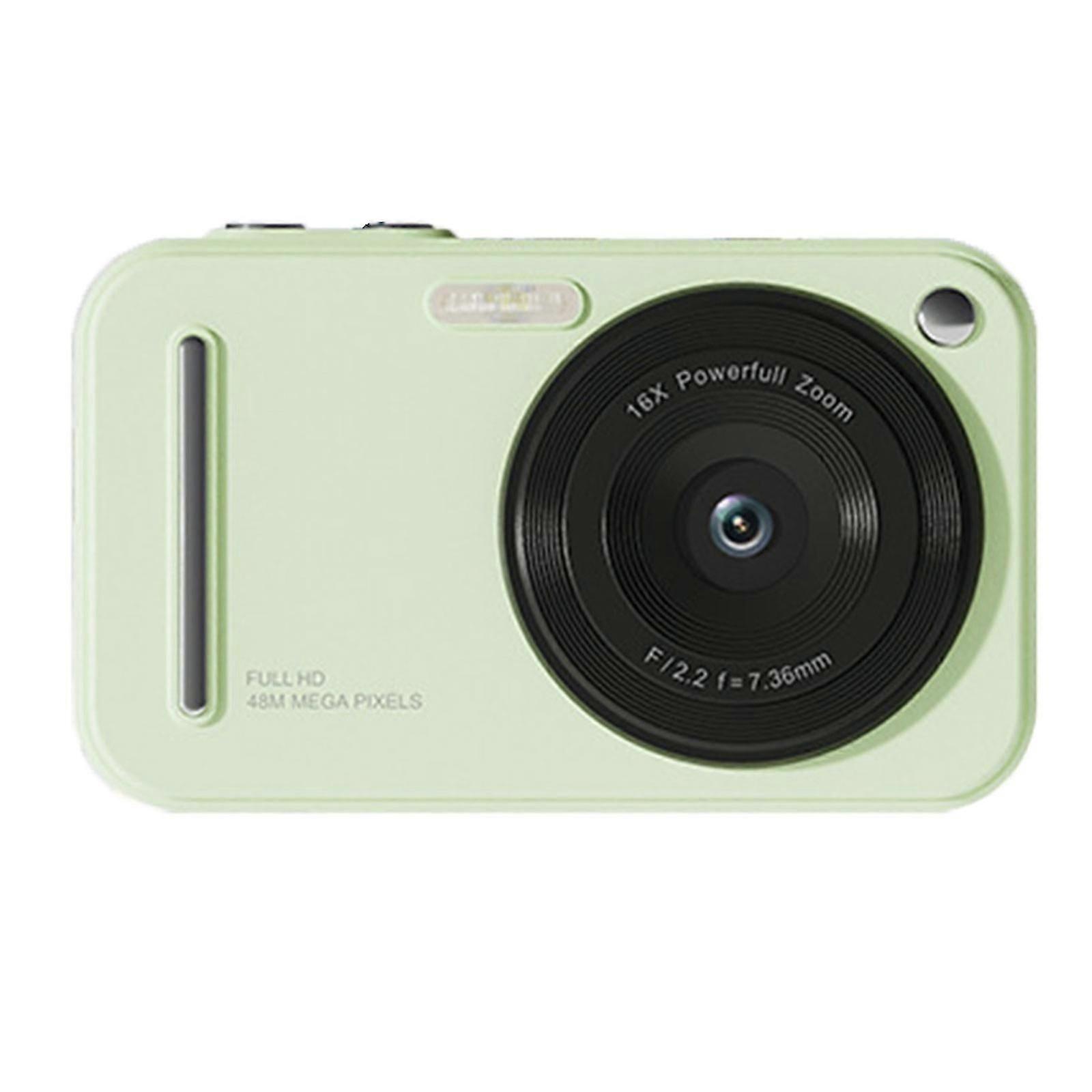48MP CMOS Digital Camera With Beauty Filter 16X Zooming Anti Drop Design Portable For Children Daily Use White