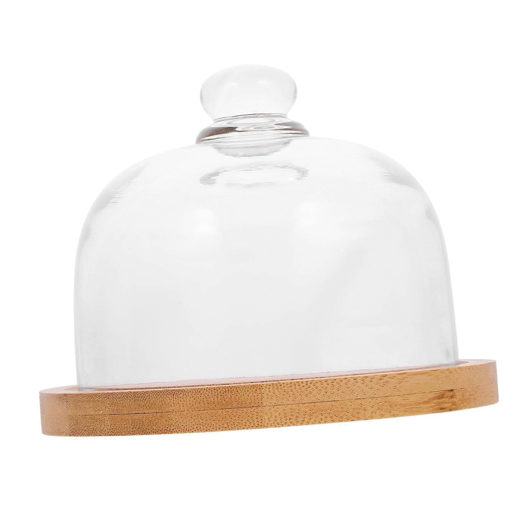 6.5 Inch Glass Cake Display Tray With Lid Desserts And Breads Fruit Tasting Plate For Parties And Special Occasions