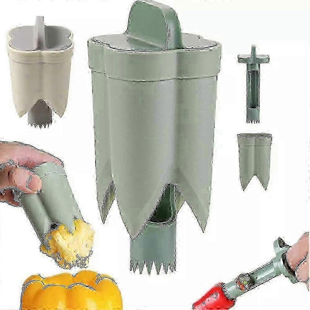 2024 2-in-1 Pepper Corer & Seed Remover for Jalapeno & Bell Peppers - Green