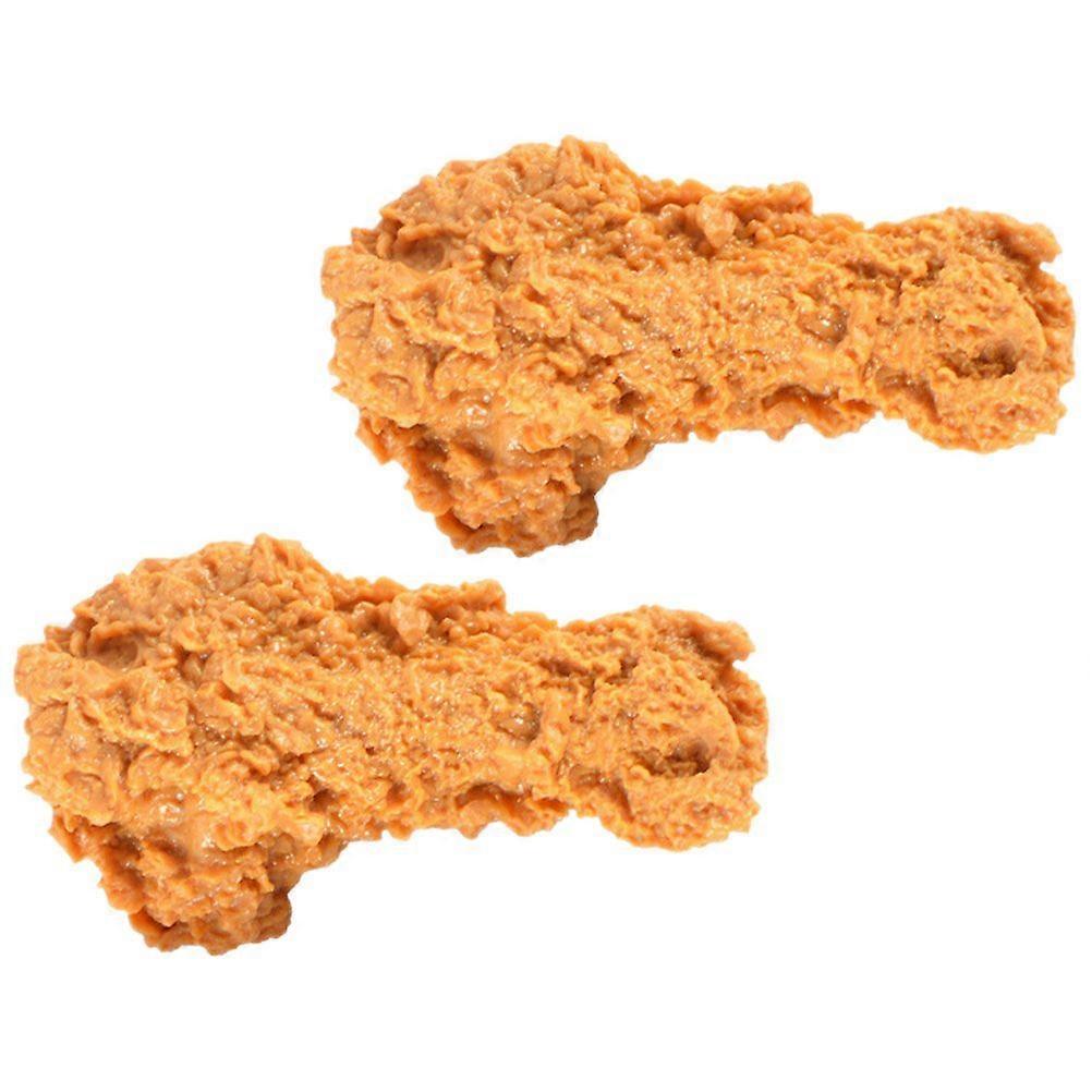 2pcs Simulation Fried Drumstick Realistic Food Fried Chicken Model DIY Fridge Magnet