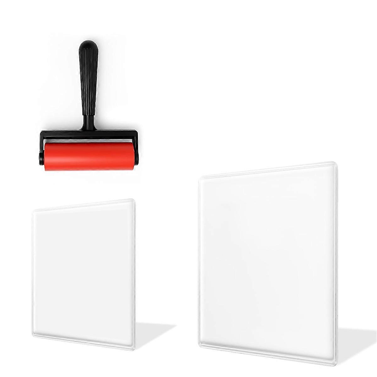 Gel Printing Pad with Brush - Reusable Plate for Monoprinting, Stamping & Texture Art,for Beginners