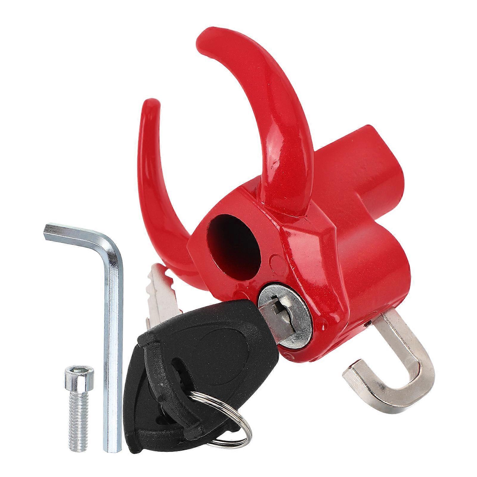 Red Universal Dual Hook Motorcycle Holder for Electric Scooter