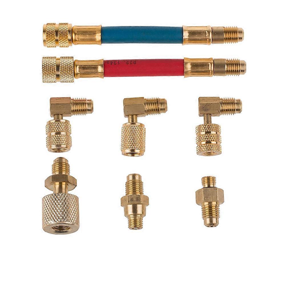 Car Refrigeration Kit Air Conditioner Converting Adapter Hose Set 8Pcs
