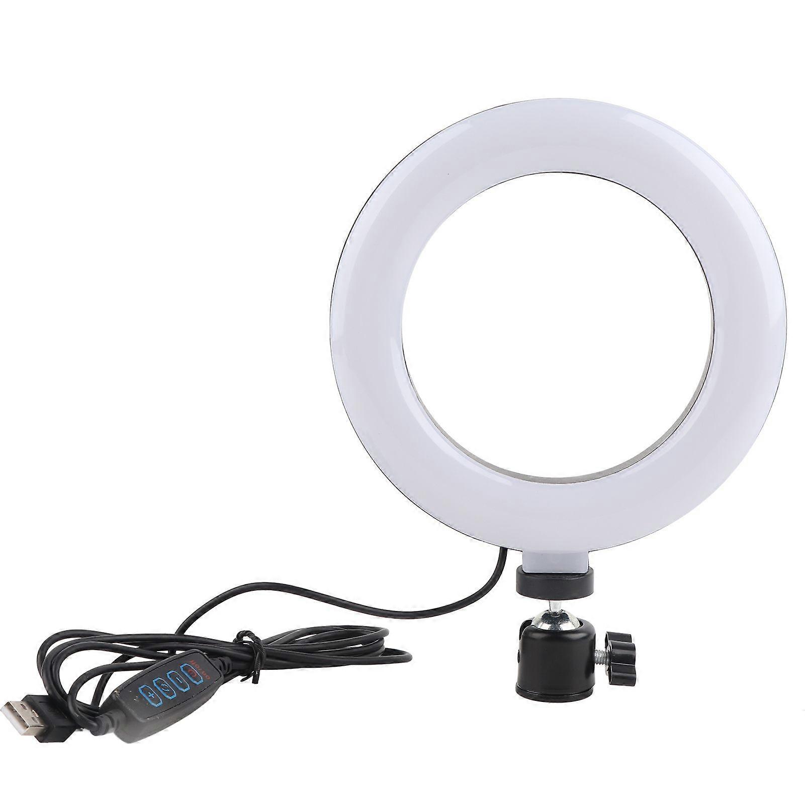 6 Inch Ring Shape Photography Lighting 3 Colors Adjustable Fill Light USB Interface