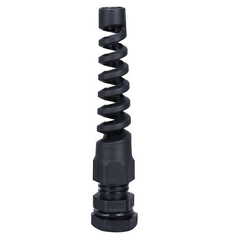 PG13.5 Thread Spring Cable Gland For 612mm Wire Nylon Electrical Conduit Connector With Lock Nut AntiBending 15Pcs Pack