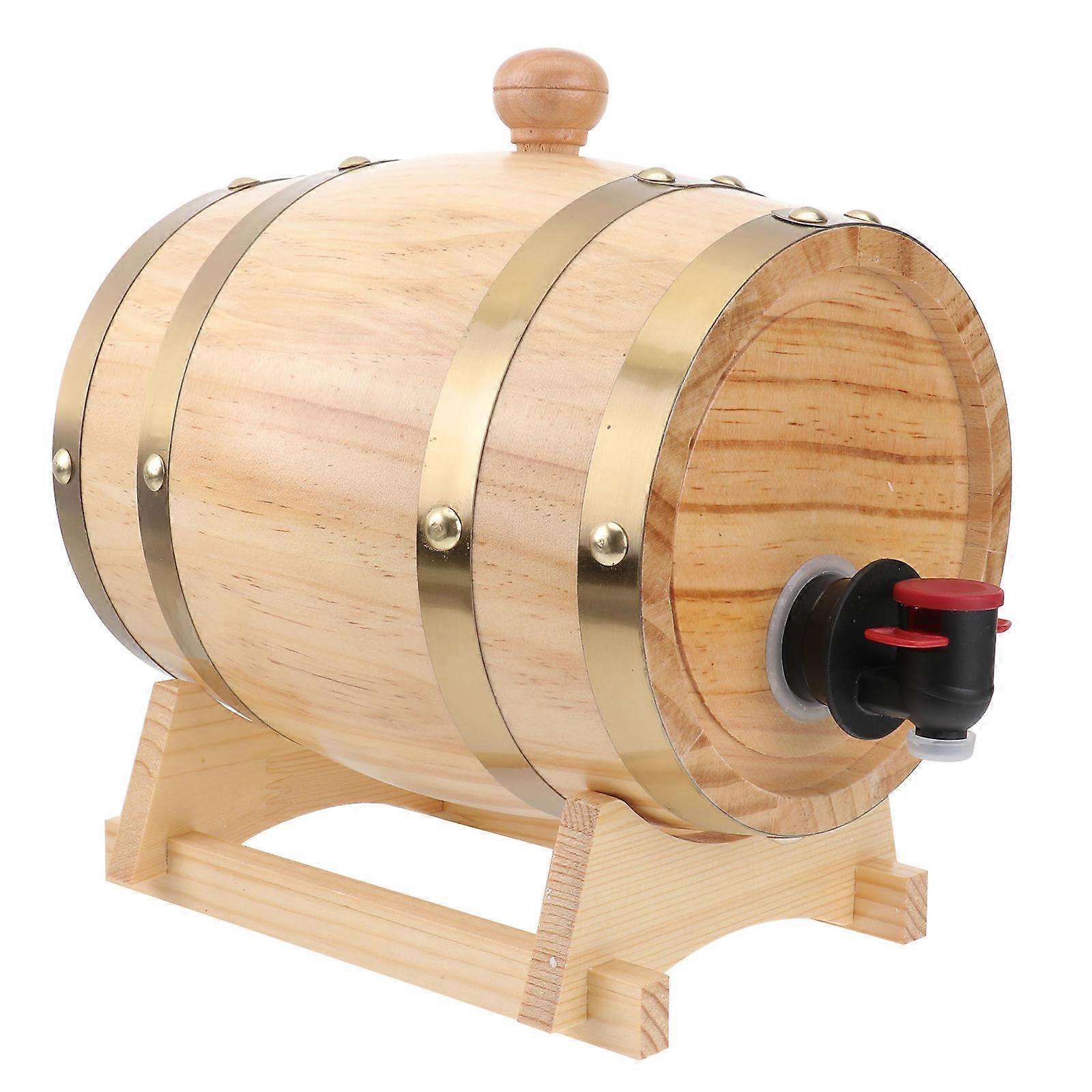 Wooden Wine Barrel for Storage Use 1Pcs Wine Barrel Set with Spigot