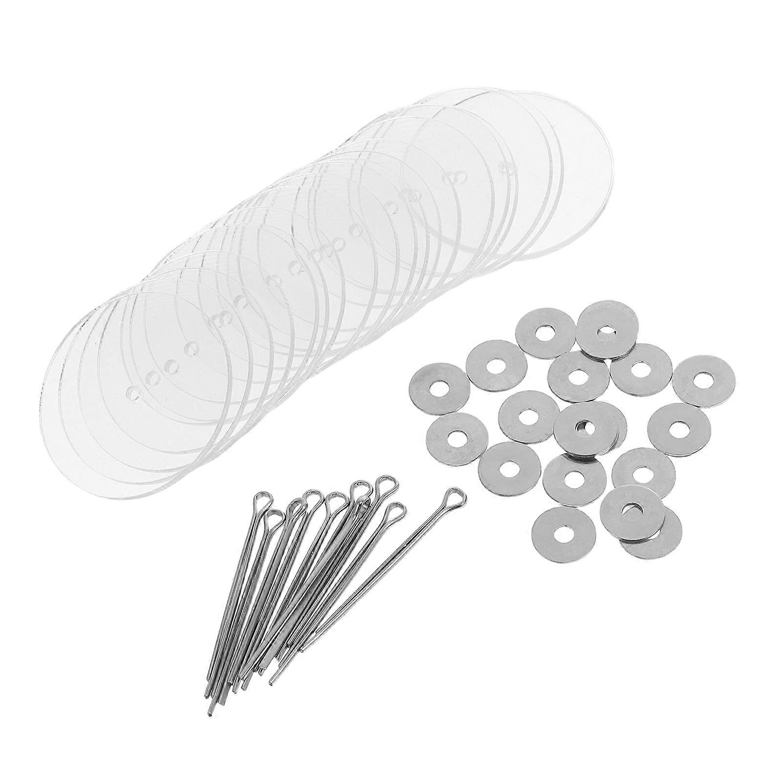 White Plastic Movable Joints for Doll Making 50Sets Flexible Acrylic Connectors