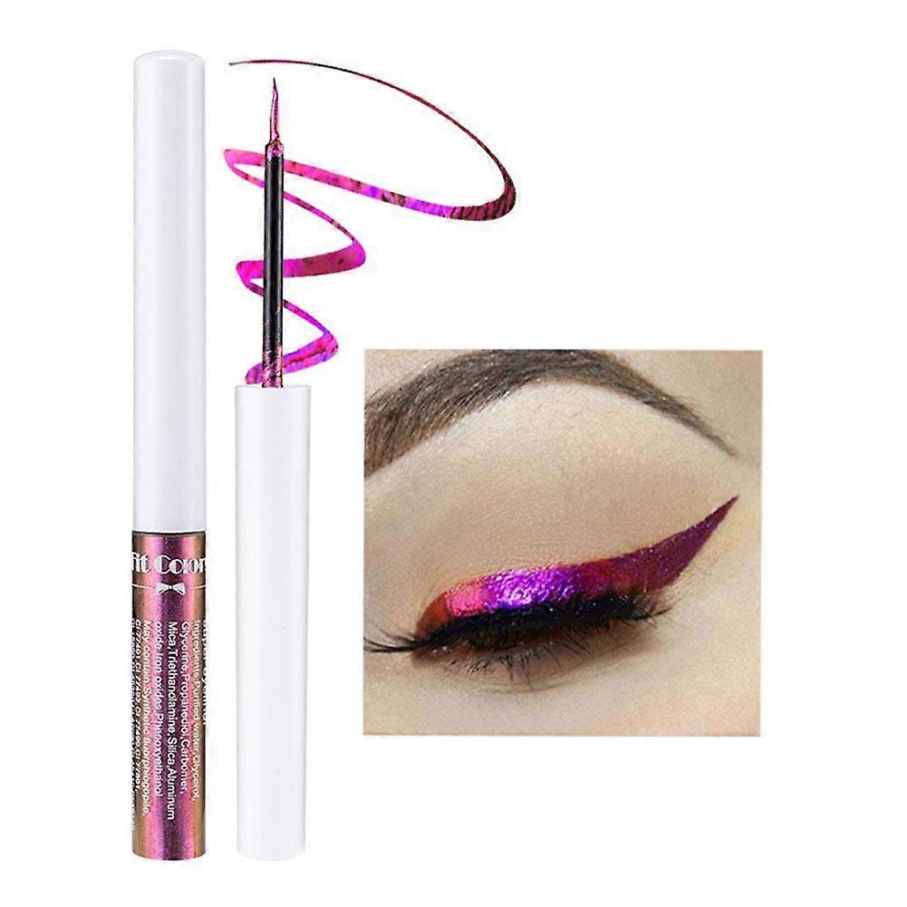 Color Changing Liquid Eyeliner Pearl Long Lasting Waterproof Smudge Proof Easy Apply Precise Brush