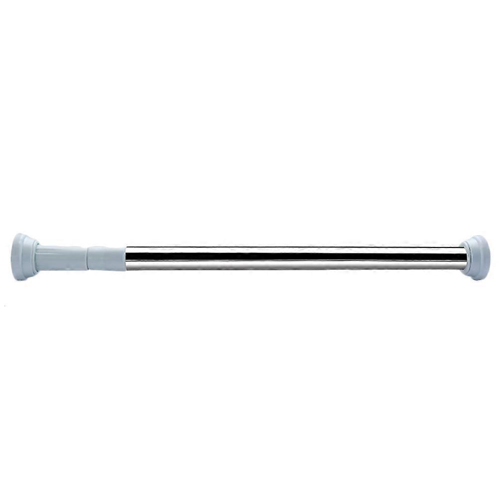 Extendable Rail Bar Stainless Steel for Clothes Hanging 2Pcs White
