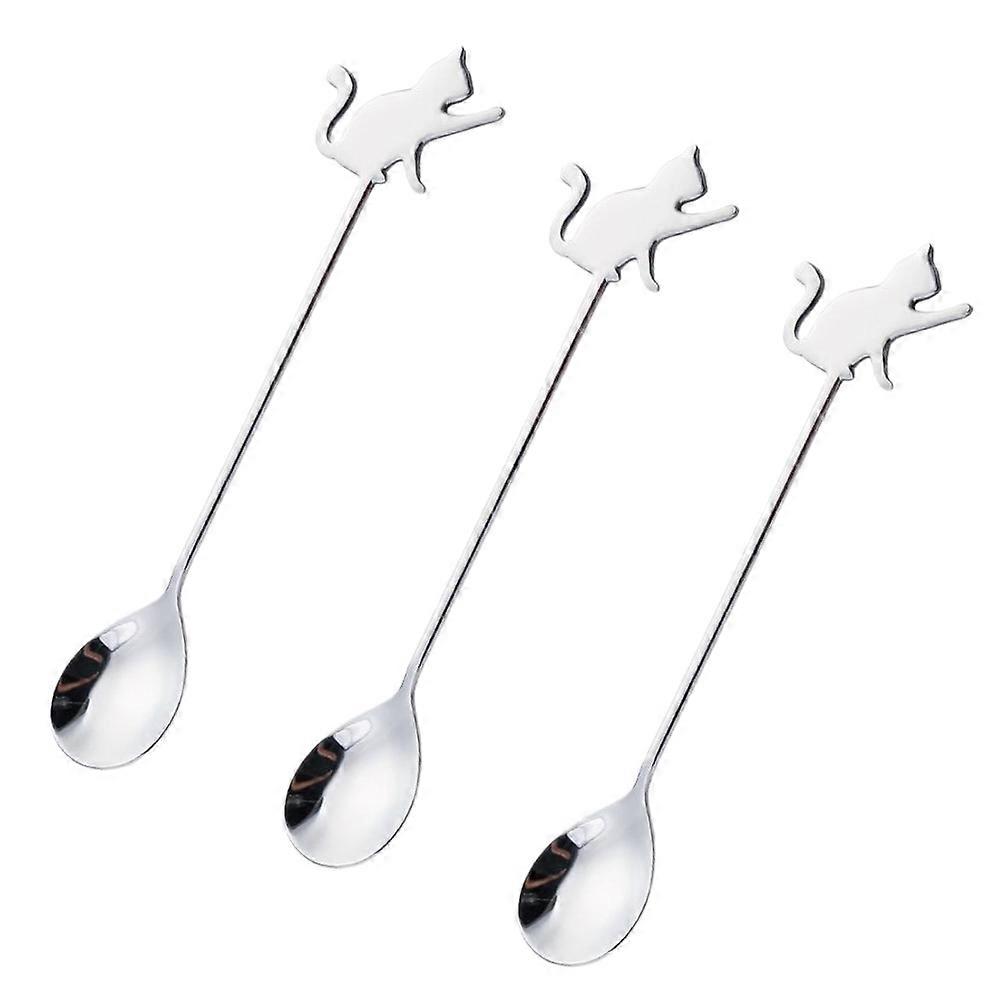 Creative Coffee Spoon Set With Long Handle For Home Dining And Restaurant Use Design 3Pcs